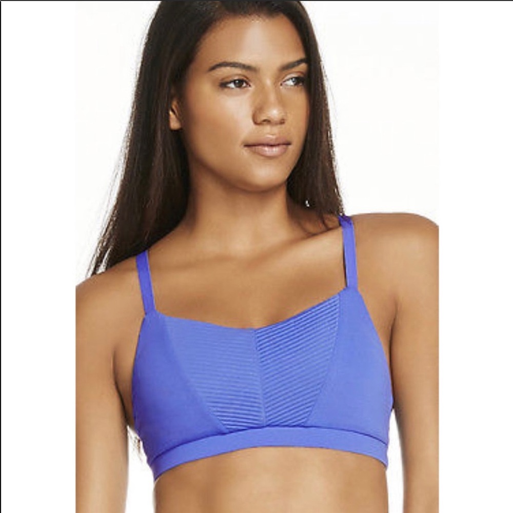 Fabletics Blue Cope Athletic Bra, Size XXL.